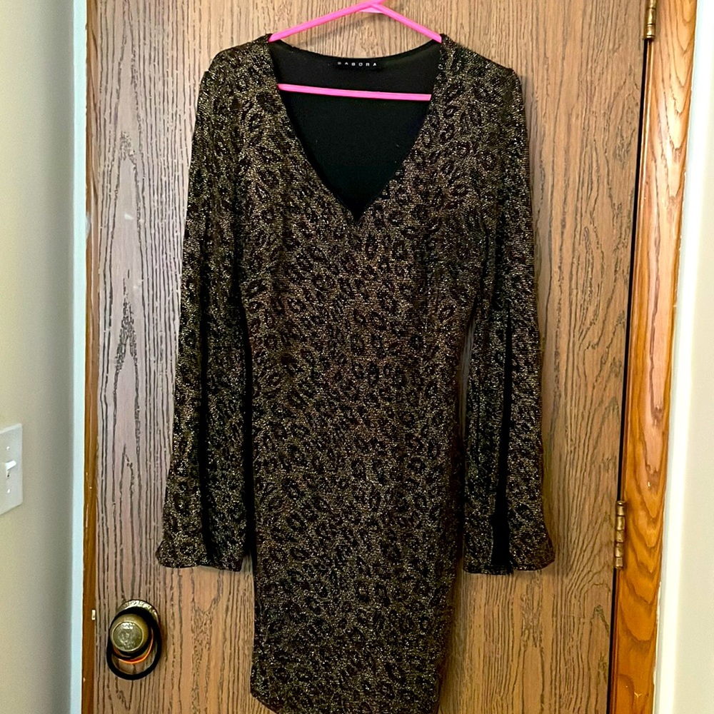 Sabora stretchy cheetah dress